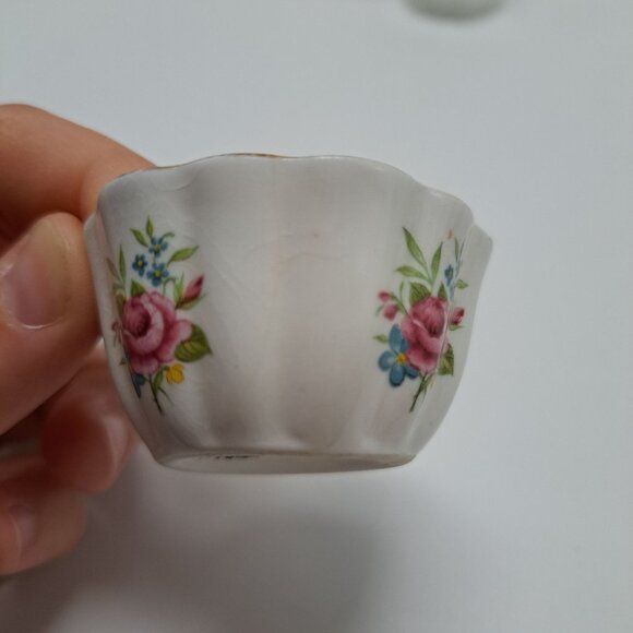 Vintage Sandford Fine Bone China Mini Creamer & Sugar Bowl Set Floral Gold Trim - Picture 8 of 13